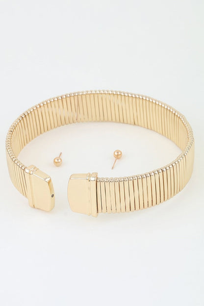 Women's Necklace Set Choker BYMANYC ® New York MADISON CUBIC BAR - New Collection