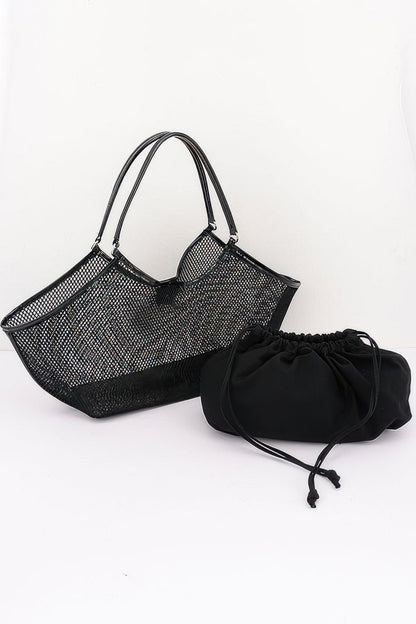Women's Tote Bag Mesh With Removable Liner BYMANYC ® New York CONTEMPORARY AIRY VERSATILE SHOPPER - New Collection