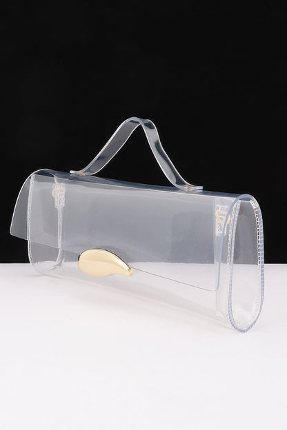 Women's Top Handle Bag Transparent BYMANYC ® New York CONTEMPORARY CLEAR STRUCTURED PURSE - New Collection