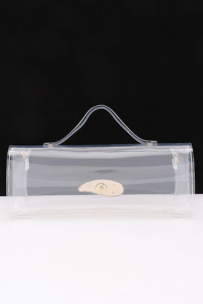 Women's Top Handle Bag Transparent BYMANYC ® New York CONTEMPORARY CLEAR STRUCTURED PURSE - New Collection
