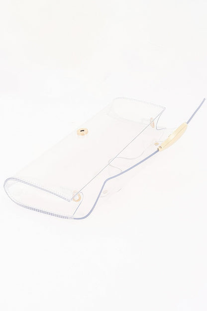 Women's Top Handle Bag Transparent BYMANYC ® New York CONTEMPORARY CLEAR STRUCTURED PURSE - New Collection