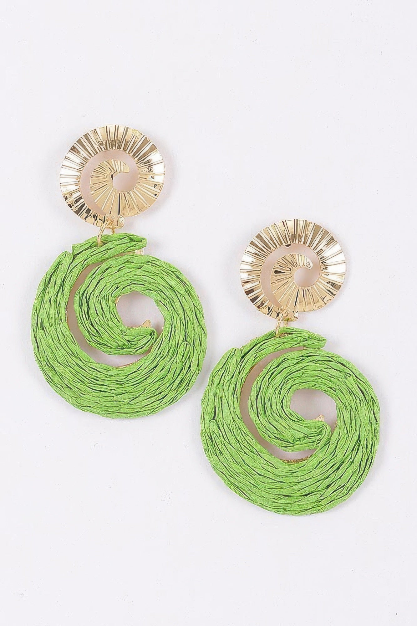 Women's Earrings Drops Raffia BYMANYC ® New York MONTAUK SPIRAL - New Collection