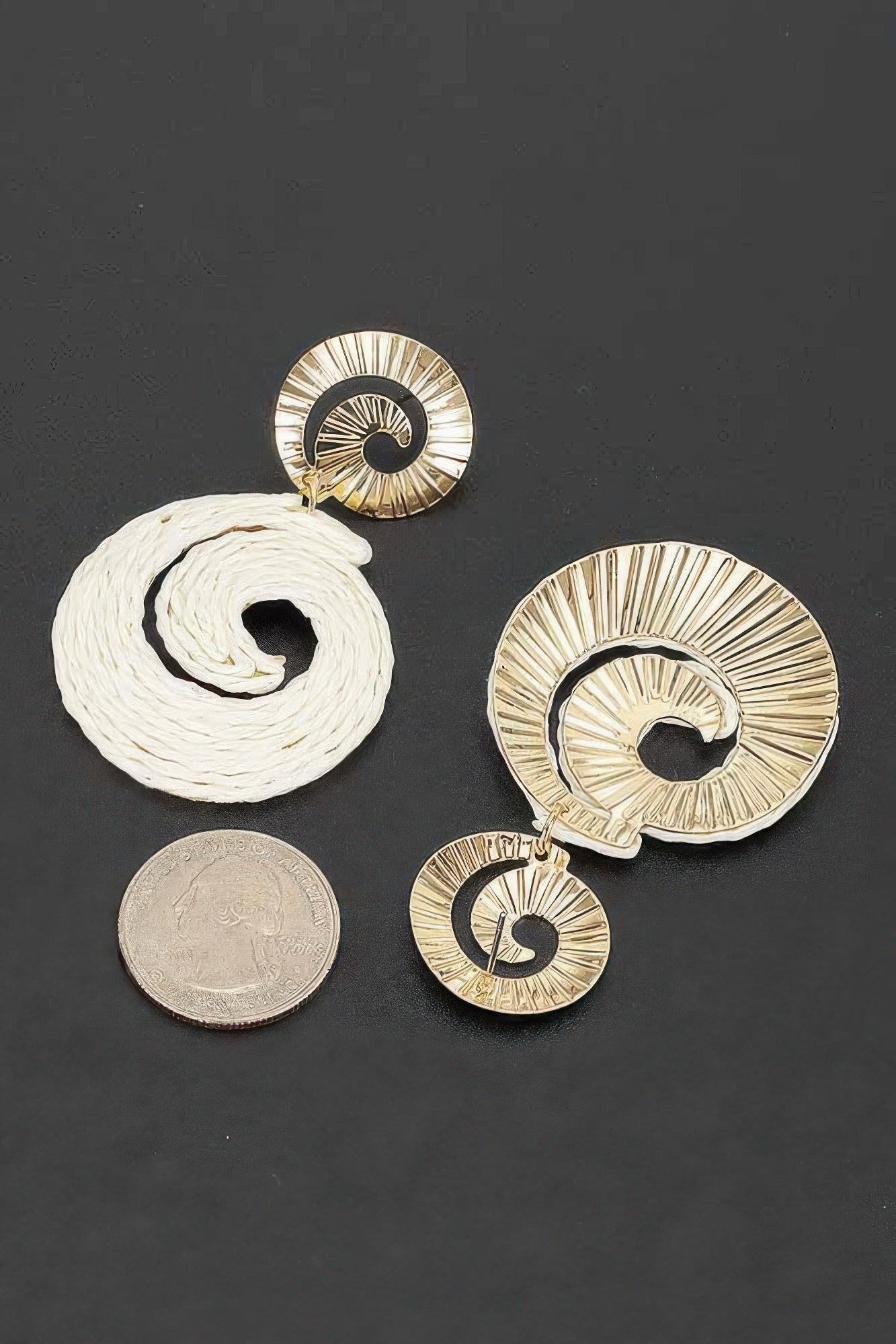 Women's Earrings Drops Raffia BYMANYC ® New York MONTAUK SPIRAL - New Collection
