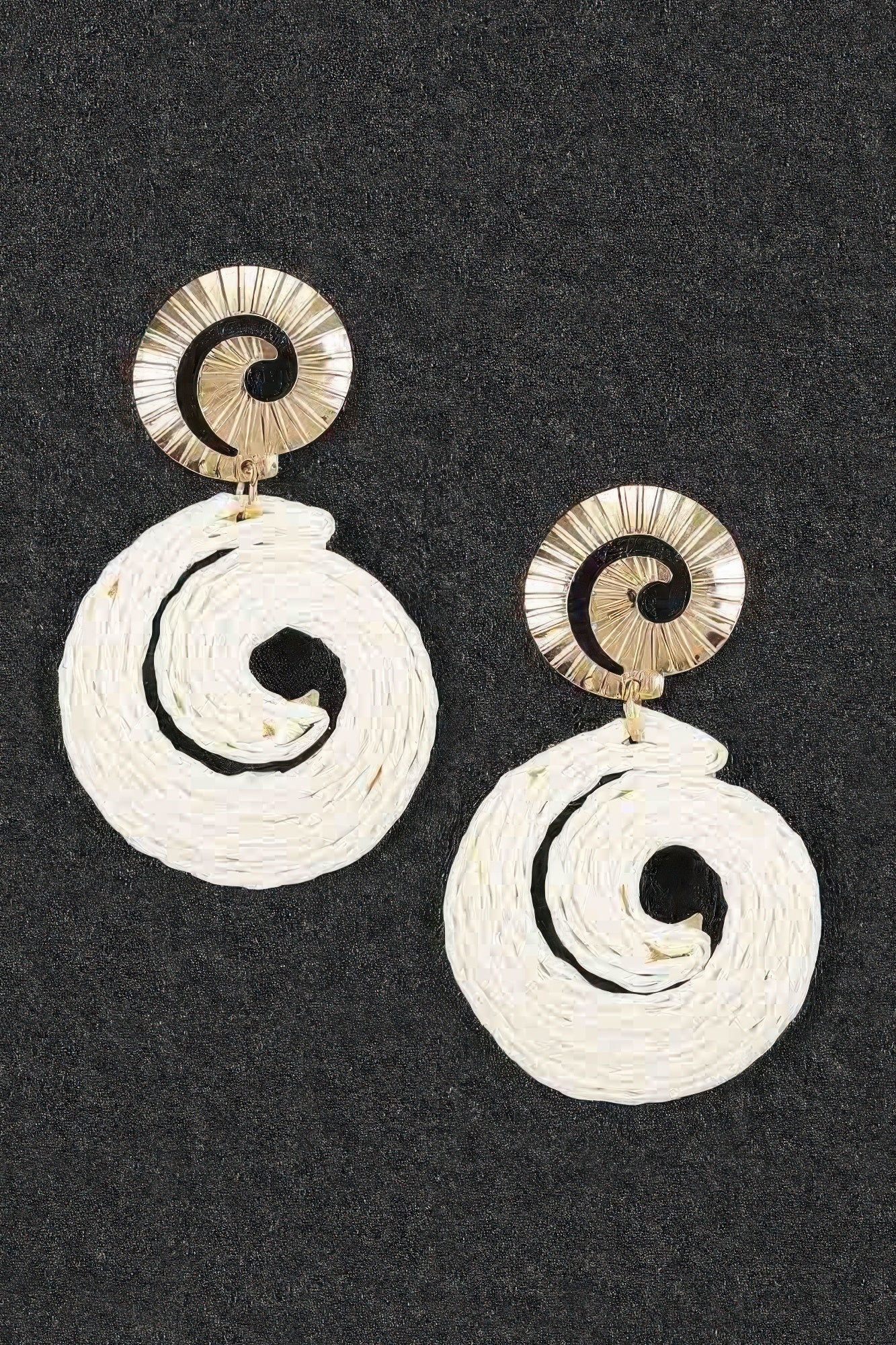 Women's Earrings Drops Raffia BYMANYC ® New York MONTAUK SPIRAL - New Collection