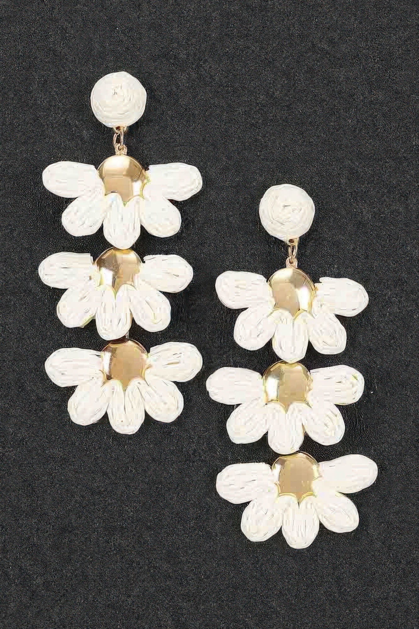 Women's Earrings Drops Raffia BYMANYC ® New York HAMPTONS FLOWER - New Collection