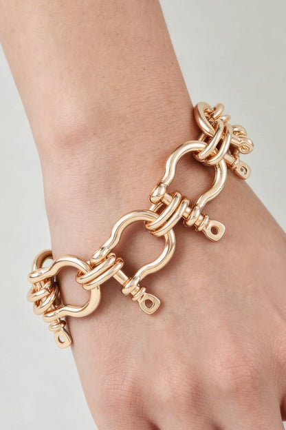 Women's Bracelet Link Horseshoe BYMANYC ® New York HUDSON HORSESHOE - New Collection