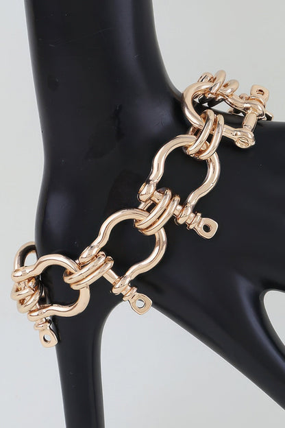 Women's Bracelet Link Horseshoe BYMANYC ® New York HUDSON HORSESHOE - New Collection