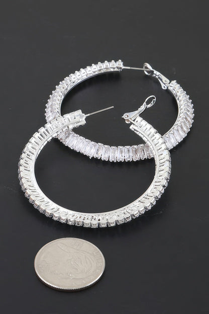 Women's Earrings Hoops Zirconia BYMANYC ® New York MADISON HOOPS - New Collection