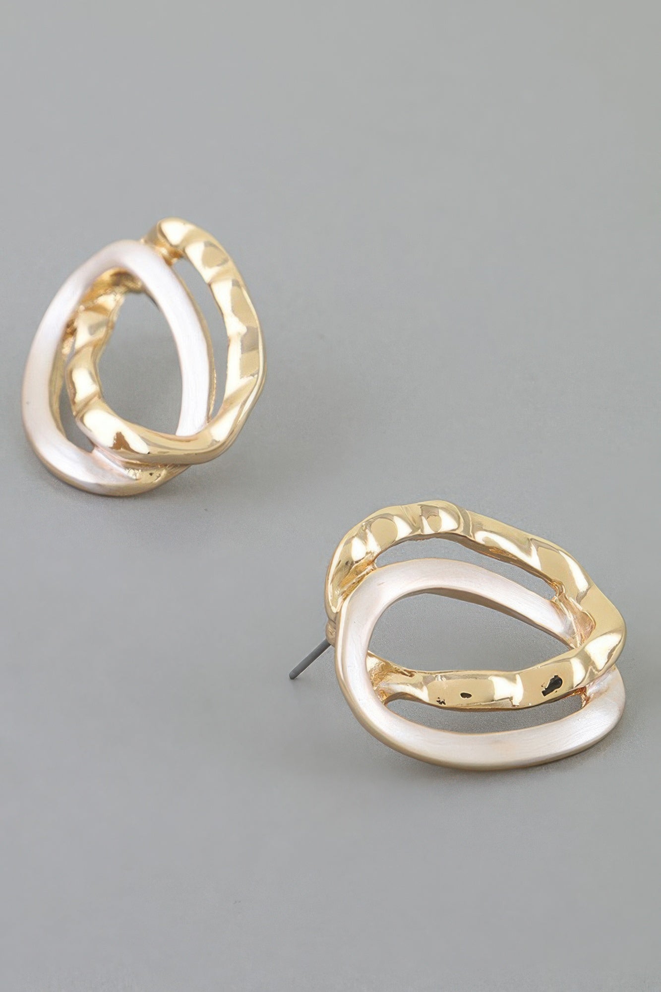 Women's Earrings Drops Interlocking BYMANYC ® New York SOHO HAMMERED - New Collection