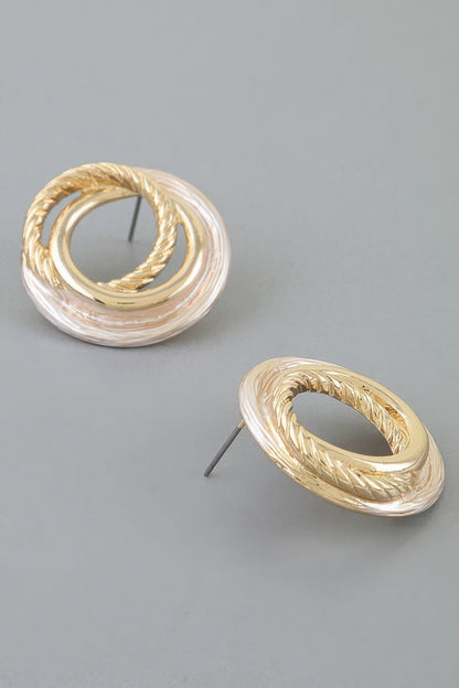 Women's Earrings Studs Geometric BYMANYC ® New York MADISON TWIST - New Collection