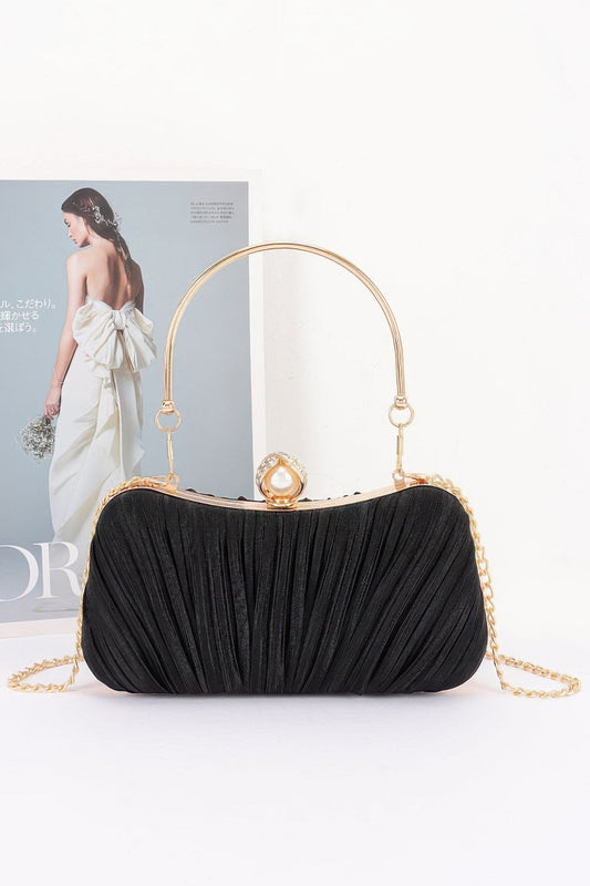 Women's Party Clutch Pleated Polyester BYMANYC ® New York ELEGANT TEXTURED EVENING PURSE - New Collection