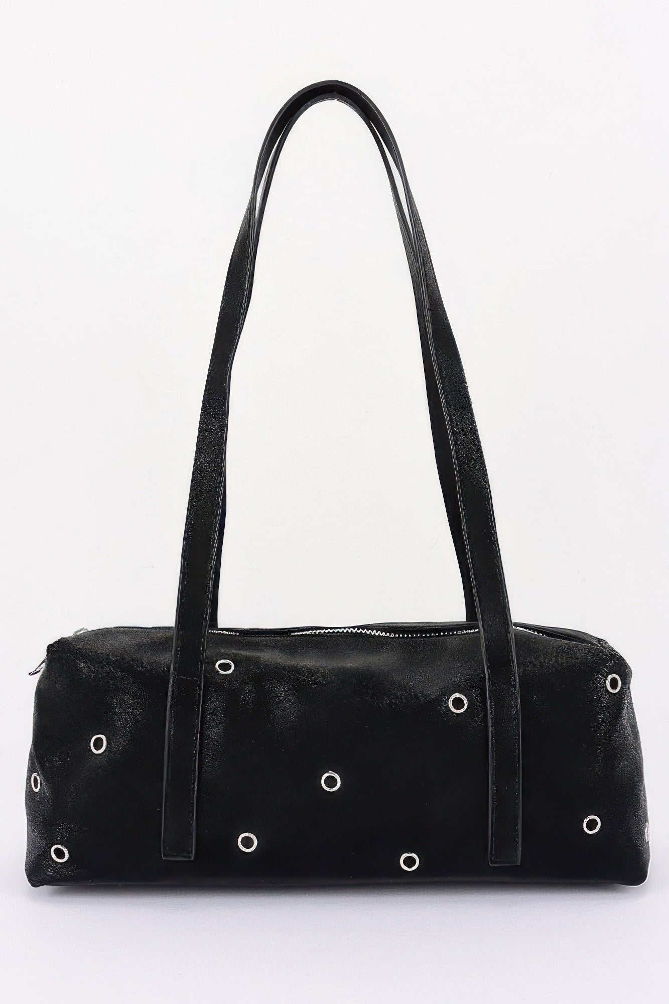 Women's Shoulder Bag Vegan Leather Eyelet Studded Rectangular BYMANYC ® New York CONTEMPORARY HARDWARE STRUCTURED PURSE - New Collection