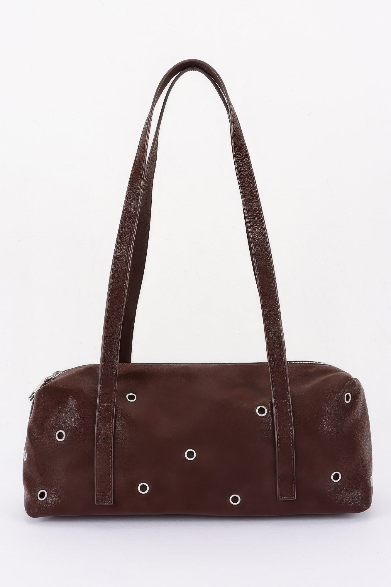 Women's Shoulder Bag Vegan Leather Eyelet Studded Rectangular BYMANYC ® New York CONTEMPORARY HARDWARE STRUCTURED PURSE - New Collection