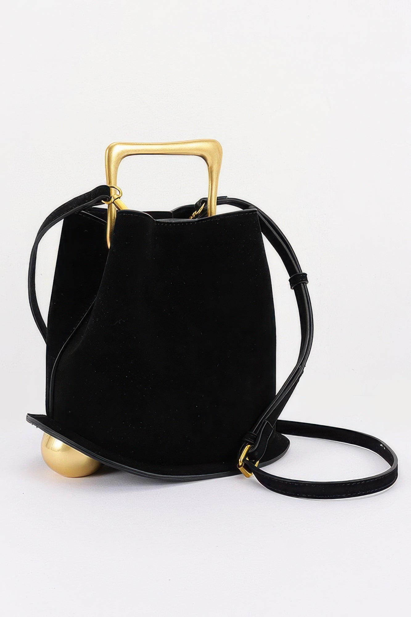 Women's Top Handle Bag Faux Suede Metal Handle BYMANYC ® New York CONTEMPORARY TEXTURED METALLIC PURSE - New Collection