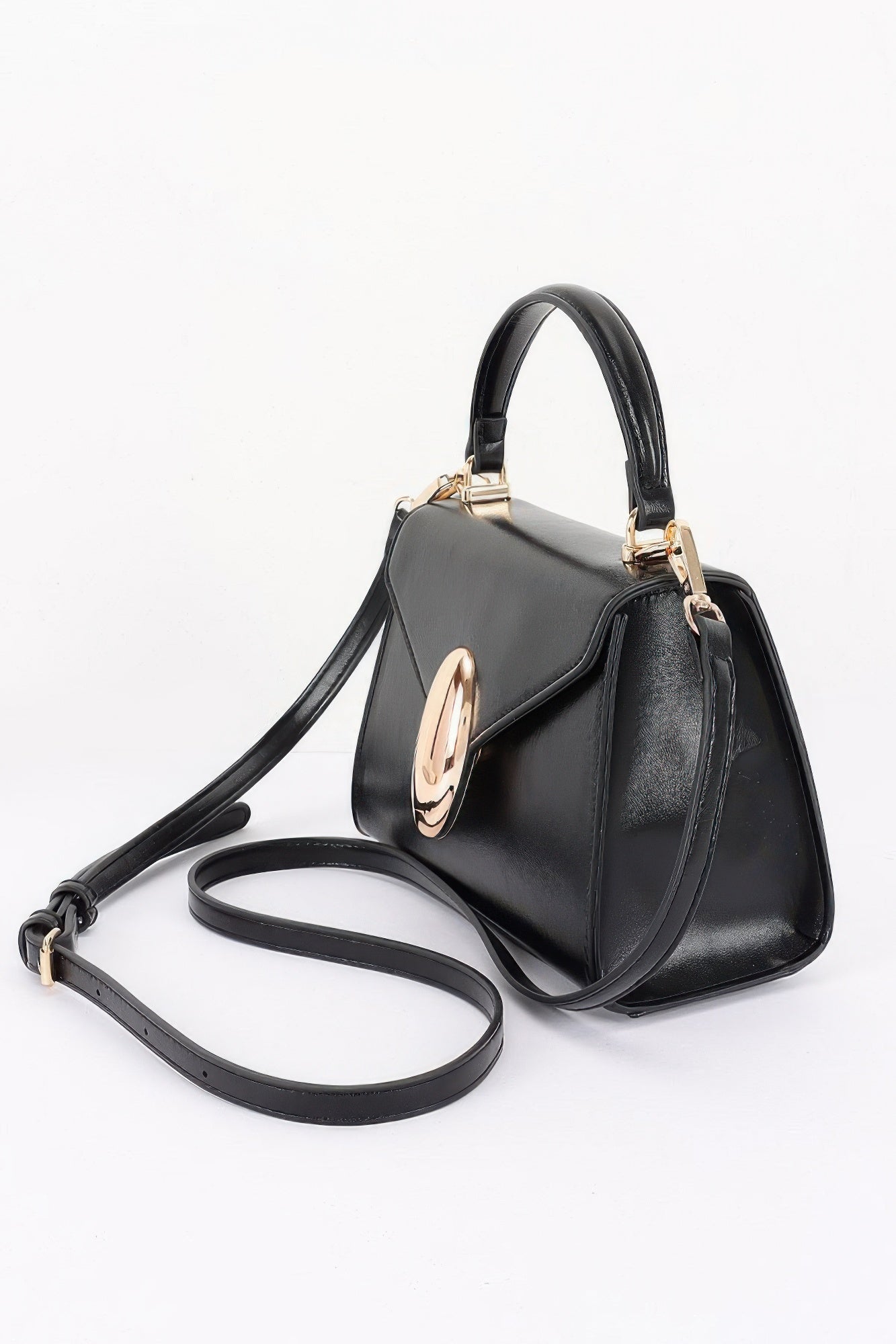 Women's Top Handle Bag Vegan Leather Flap BYMANYC ® New York CONTEMPORARY SLEEK STRUCTURED PURSE - New Collection