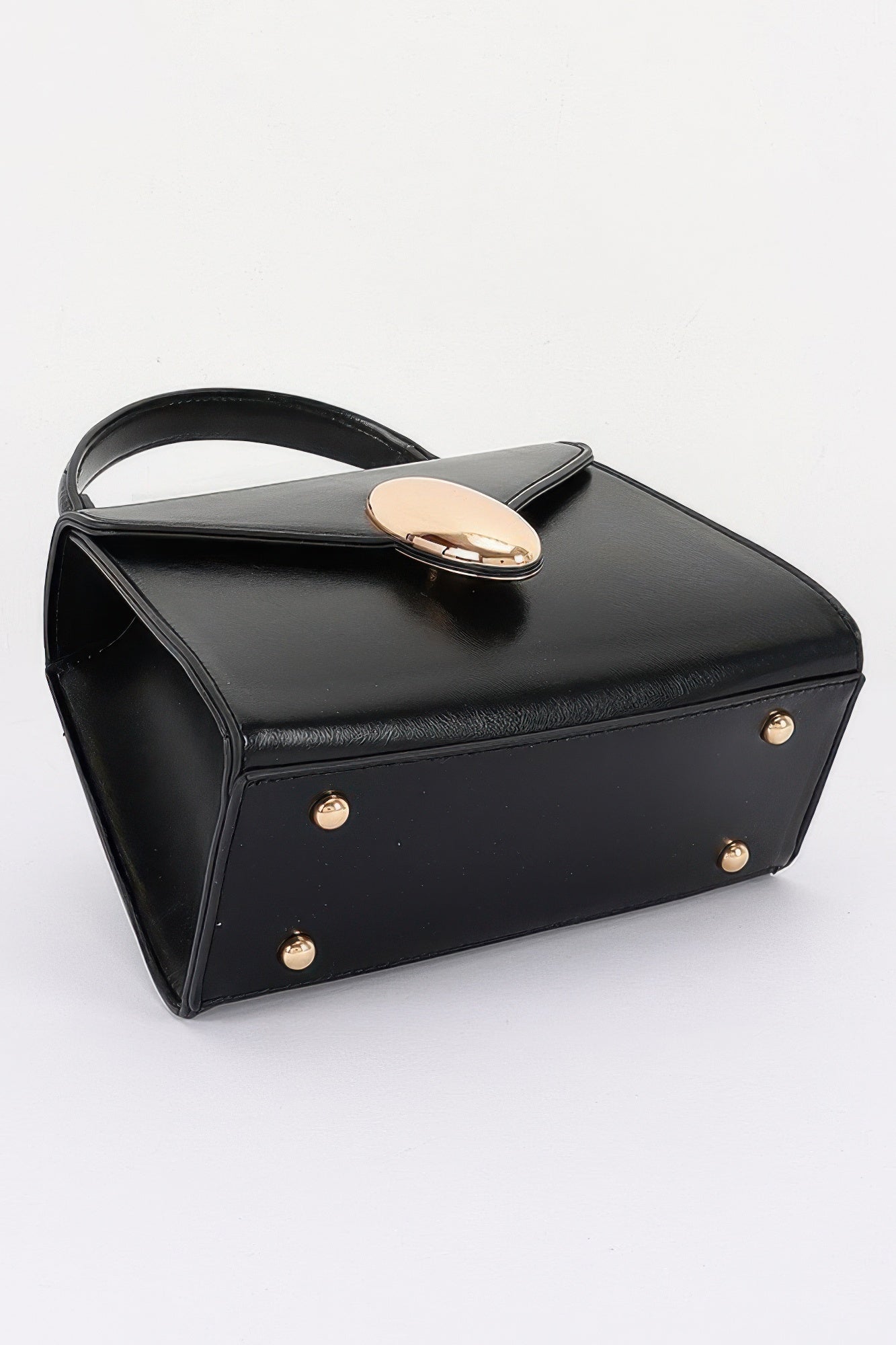 Women's Top Handle Bag Vegan Leather Flap BYMANYC ® New York CONTEMPORARY SLEEK STRUCTURED PURSE - New Collection