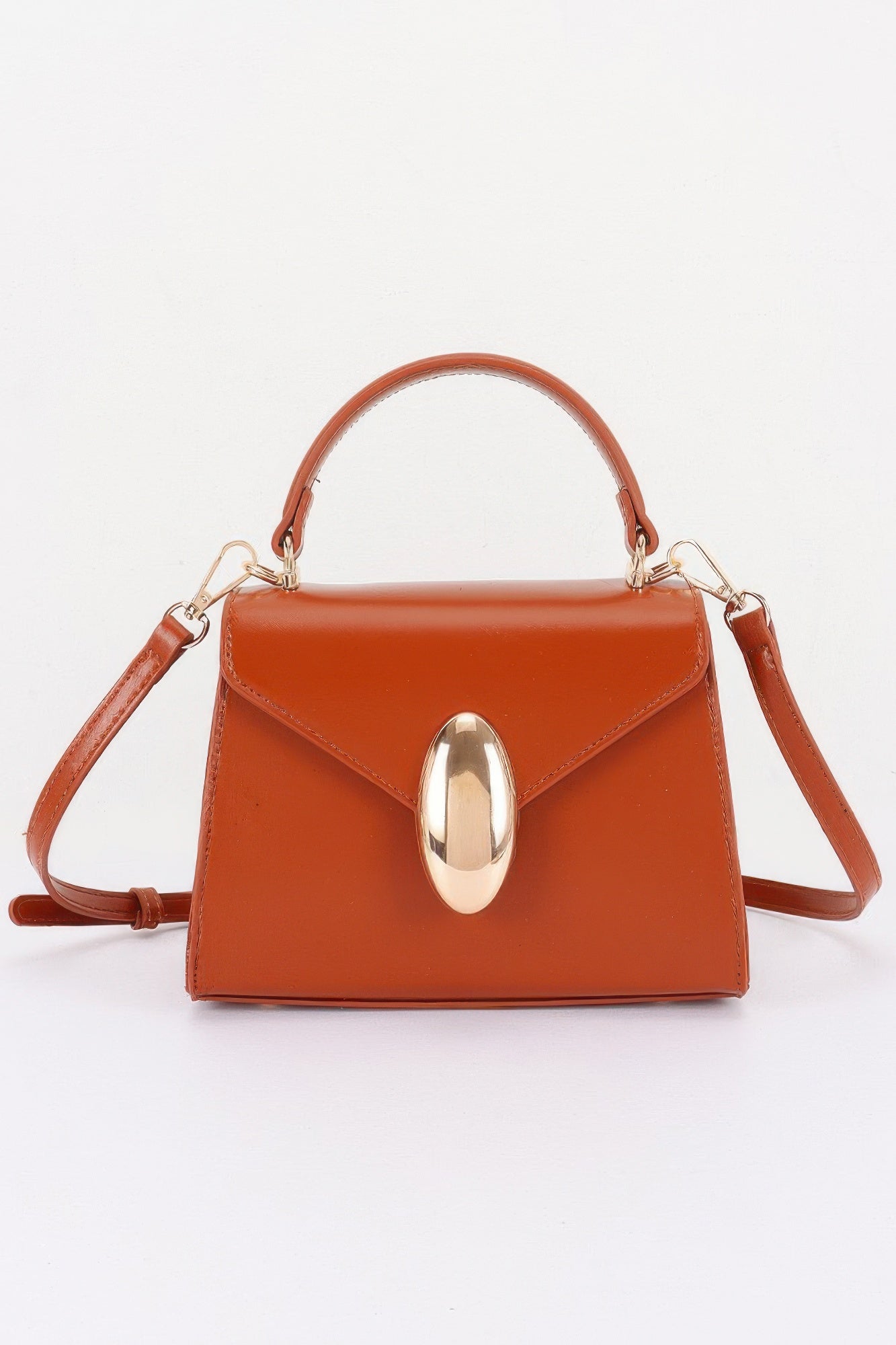 Women's Top Handle Bag Vegan Leather Flap BYMANYC ® New York CONTEMPORARY SLEEK STRUCTURED PURSE - New Collection
