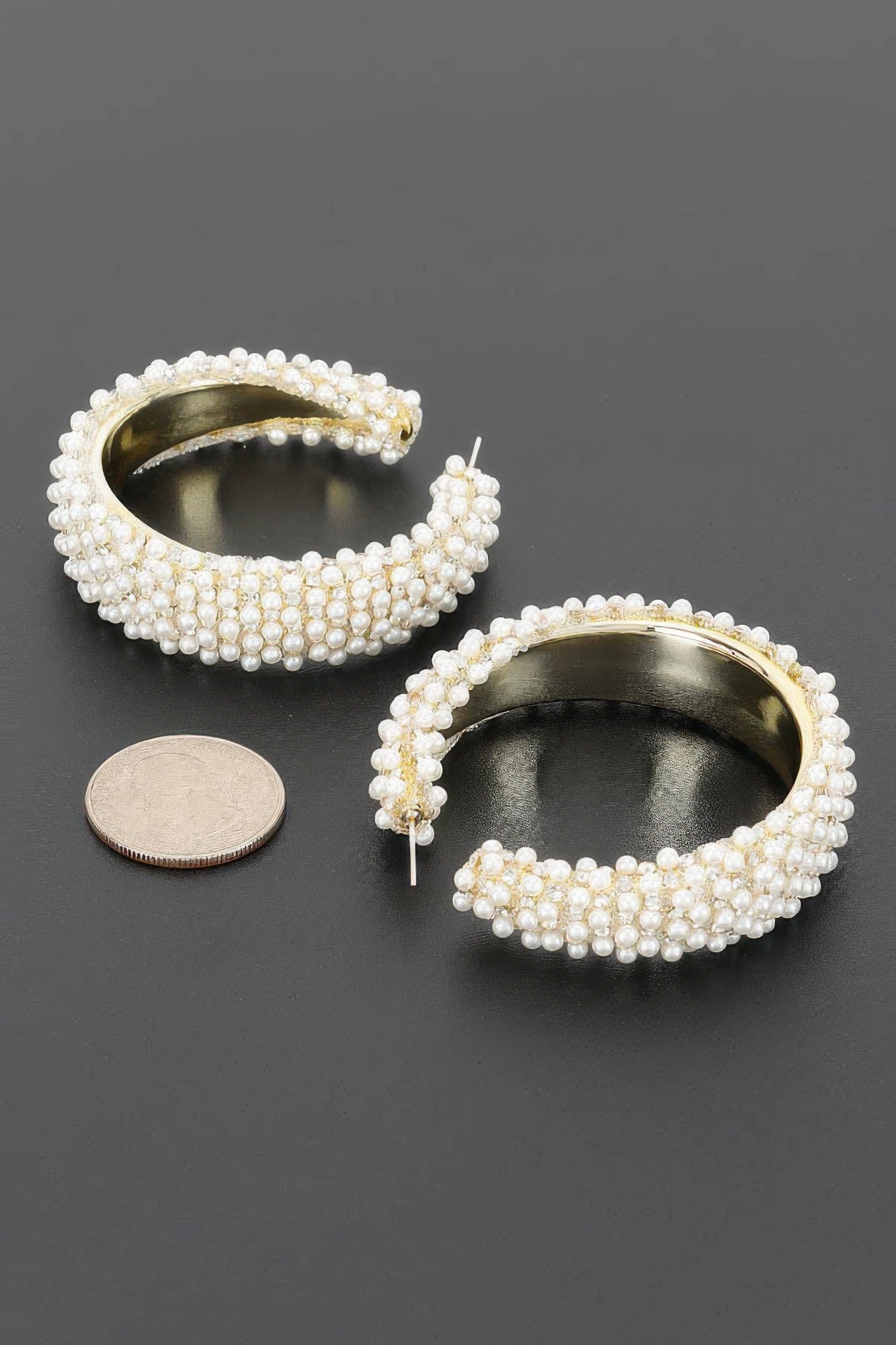 Women's Earrings Hoops Pearl BYMANYC ® New York MADISON PEARL - New Collection