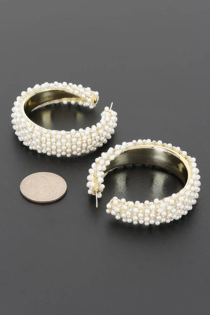Women's Earrings Hoops Pearl BYMANYC ® New York MADISON PEARL - New Collection