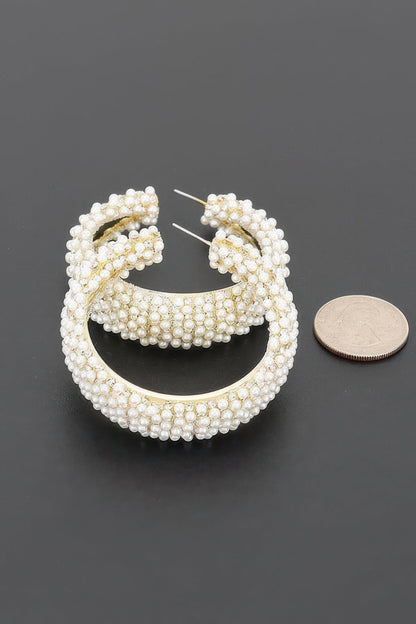 Women's Earrings Hoops Pearl BYMANYC ® New York MADISON PEARL - New Collection