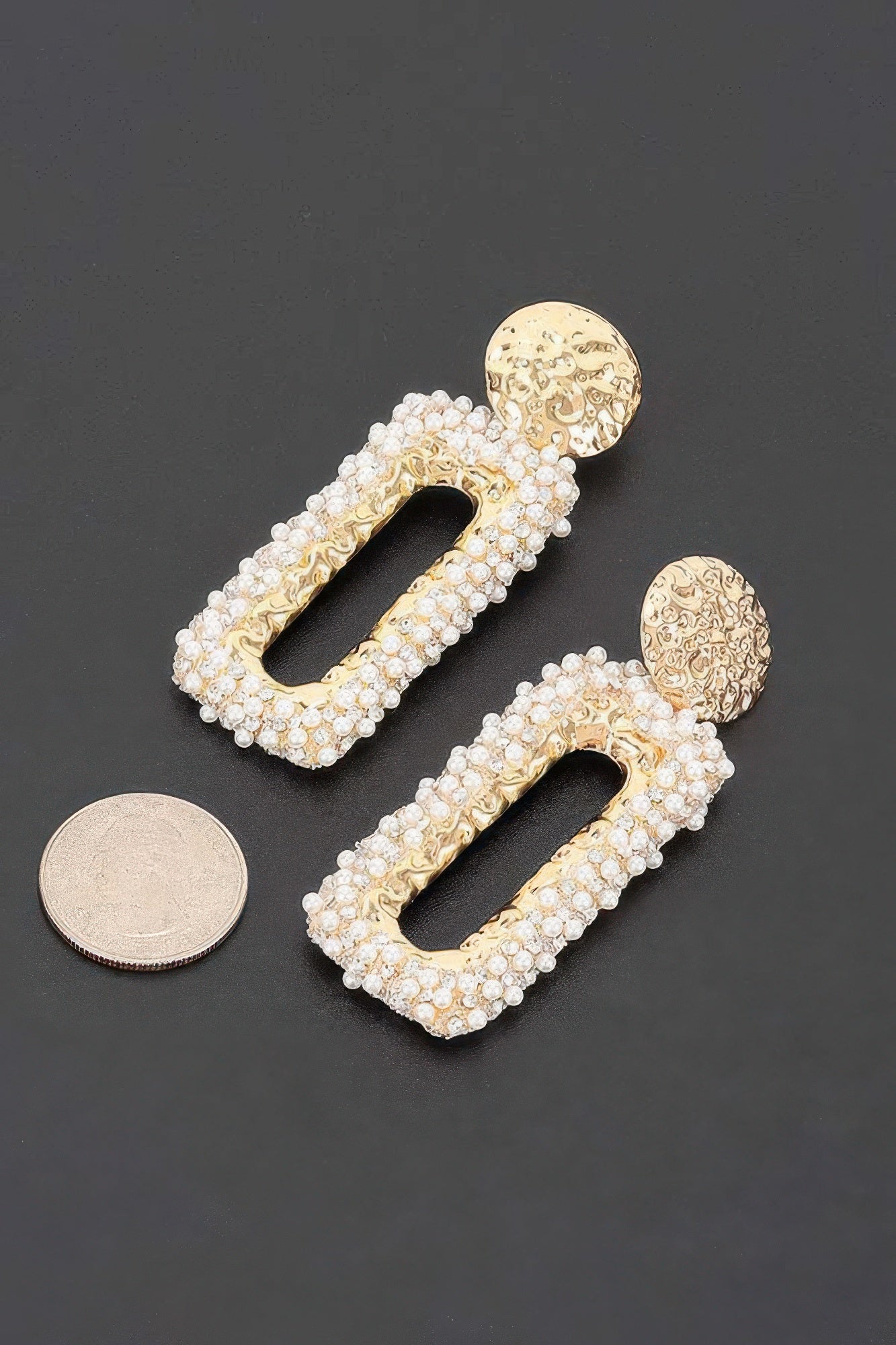 Women's Earrings Drops Pearl BYMANYC ® New York MADISON RECTANGLE - New Collection