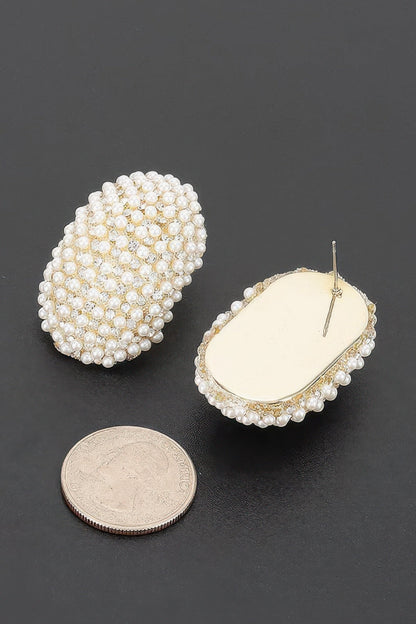 Women's Earrings Studs BYMANYC ® New York METROPOLITAN PEARL - New Collection