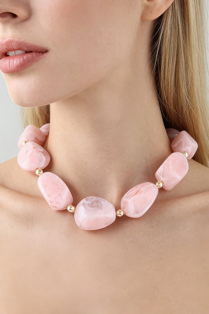 Women's Necklace Statement BYMANYC ® New York SOHO MARBLE - New Collection