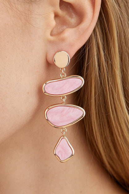 Women's Earrings Drops Organic BYMANYC ® New York TRIBECA MARBLE - New Collection