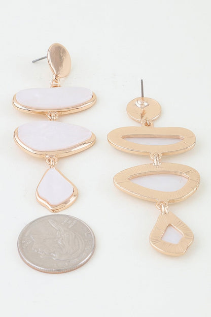 Women's Earrings Drops Organic BYMANYC ® New York TRIBECA MARBLE - New Collection