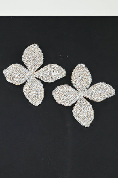 Women's Stone Beaded Flower Drop Earrings Prêt-À-Porter BYMANYC ® New York - New Collection