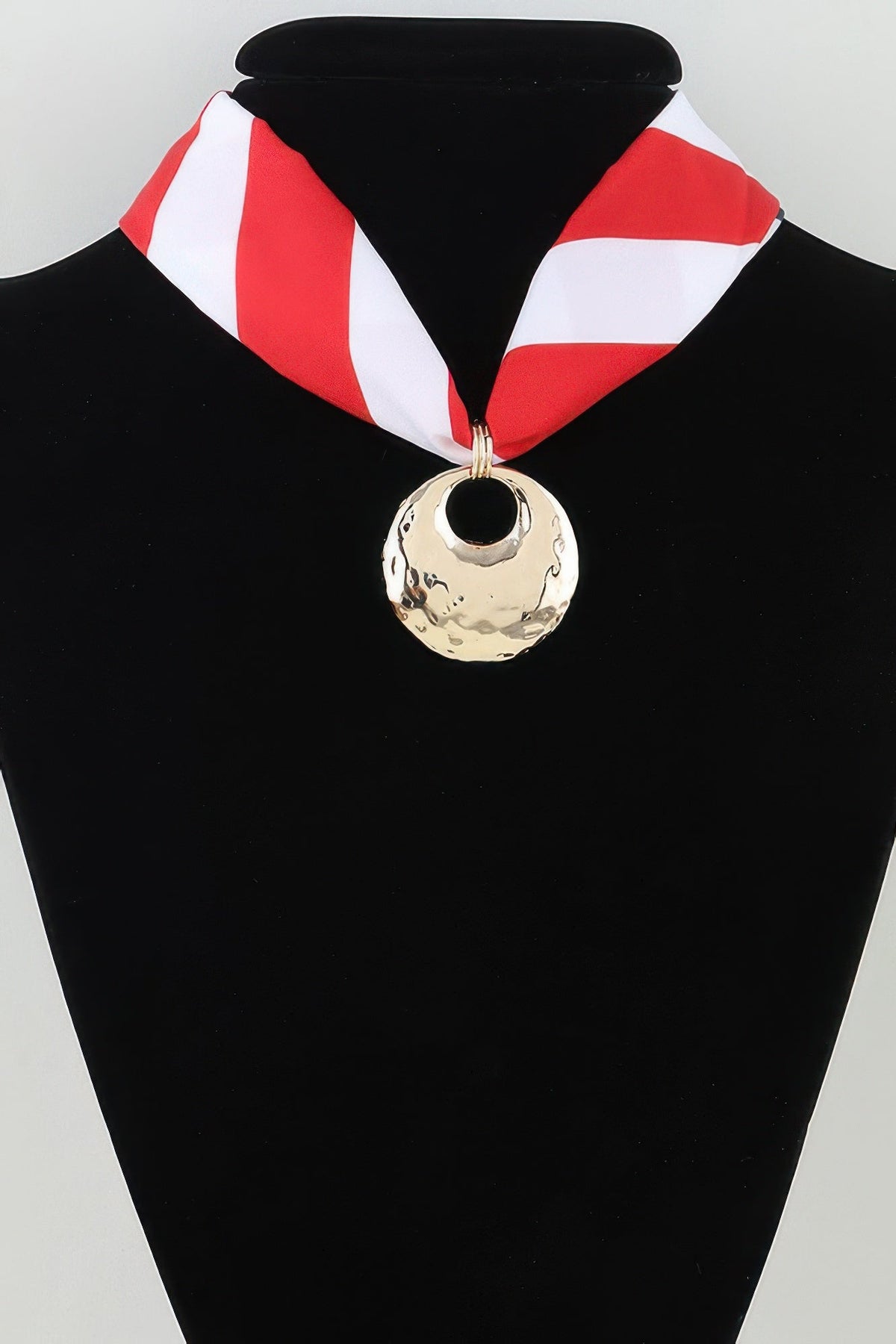 Women's Hammered Moon Scarf Style Chain Necklace Prêt-À-Porter BYMANYC ® New York - New Collection