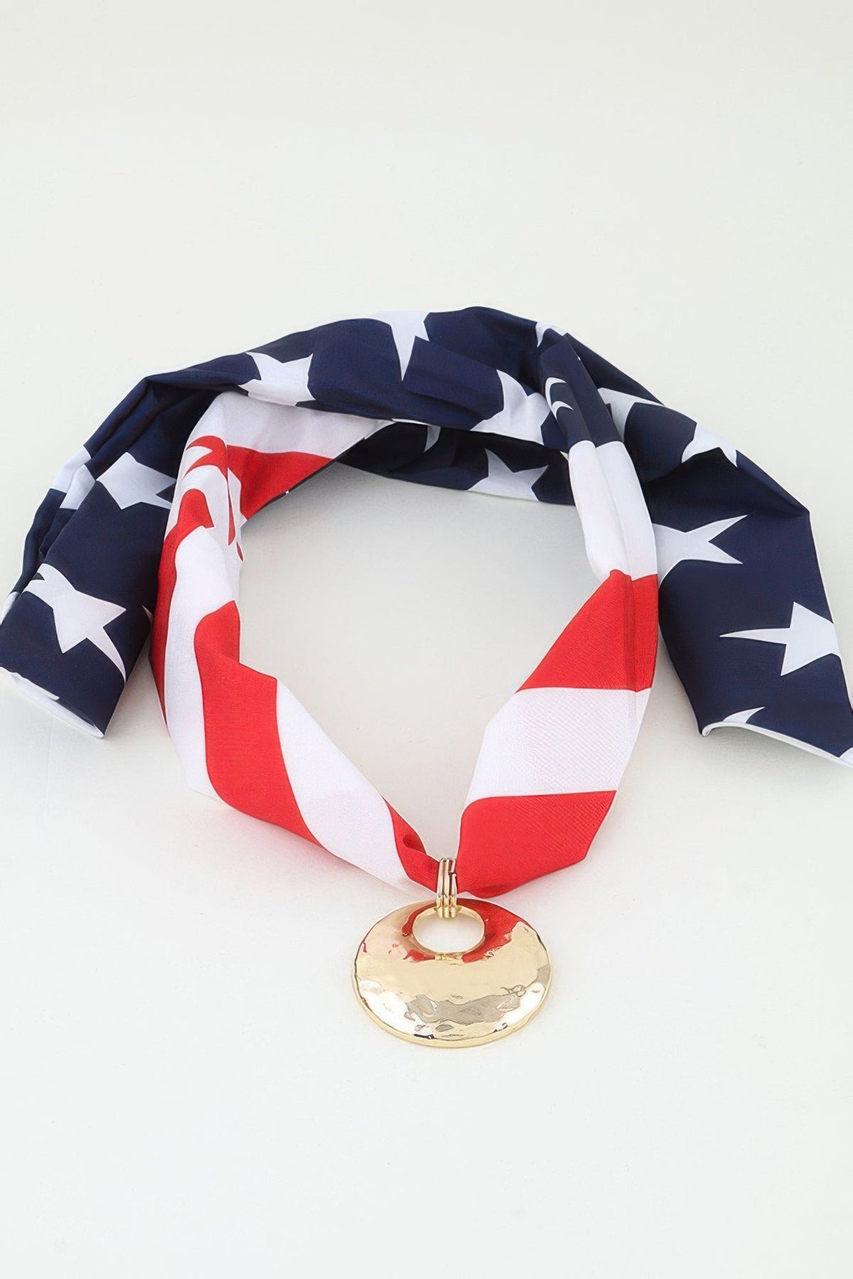Women's Hammered Moon Scarf Style Chain Necklace Prêt-À-Porter BYMANYC ® New York - New Collection