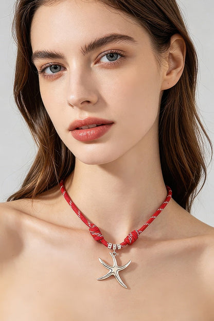 Women's Braided Rope Starfish Pendant Necklace Prêt-À-Porter BYMANYC ® New York - New Collection