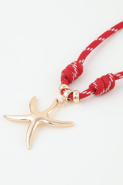 Women's Braided Rope Starfish Pendant Necklace Prêt-À-Porter BYMANYC ® New York - New Collection