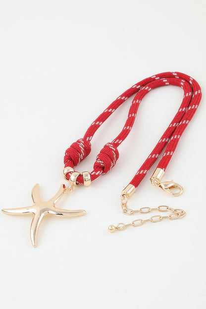 Women's Braided Rope Starfish Pendant Necklace Prêt-À-Porter BYMANYC ® New York - New Collection