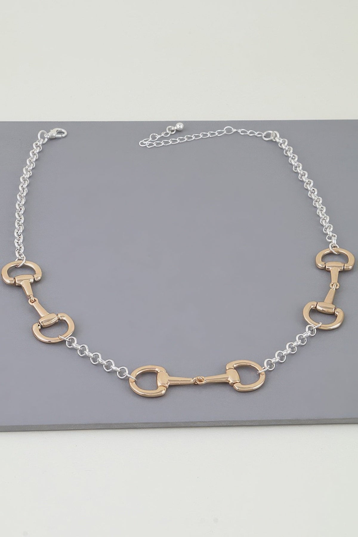 Women's Multi Horseshoe Charm Toggle Chain Necklace Prêt-À-Porter BYMANYC ® New York - New Collection