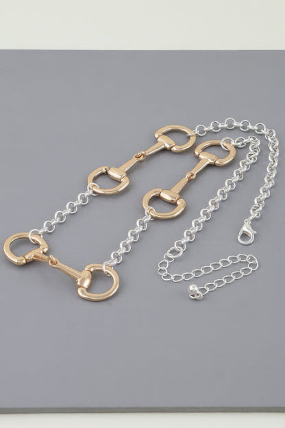 Women's Multi Horseshoe Charm Toggle Chain Necklace Prêt-À-Porter BYMANYC ® New York - New Collection