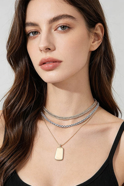 Women's Multi Braided Pendant Chain Necklace Prêt-À-Porter BYMANYC ® New York - New Collection