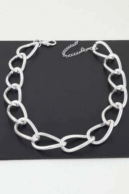 Women's Polished Twist Chain Statement Necklace Prêt-À-Porter BYMANYC ® New York - New Collection