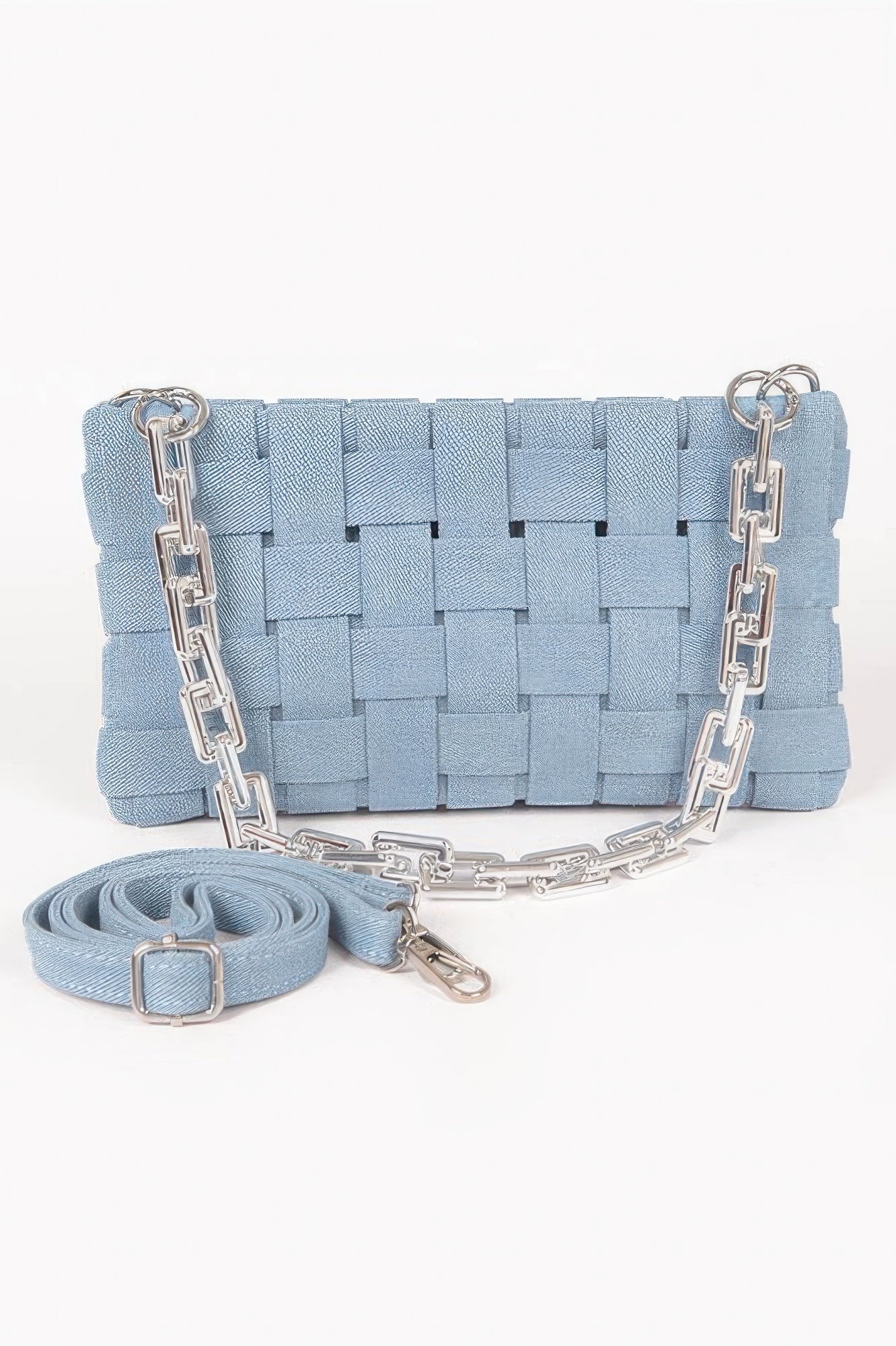 WOMEN'S BAG TRIBECA Denim Braided Chain Shoulder – BYMANYC ® New York