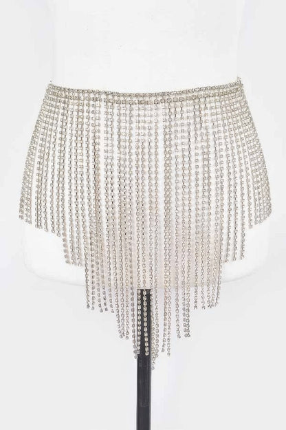 WOMEN'S BELT CHELSEA Cascading Rhinestones BYMANYC ® New York
