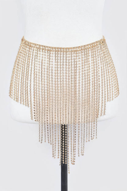 WOMEN'S BELT CHELSEA Cascading Rhinestones BYMANYC ® New York