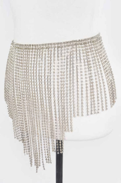 WOMEN'S BELT CHELSEA Cascading Rhinestones BYMANYC ® New York