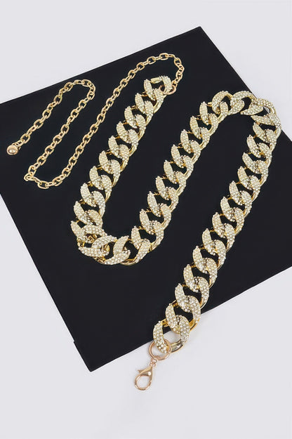 WOMEN'S BELT COLUMBUS Plus Size Rhinestone BYMANYC ® New York