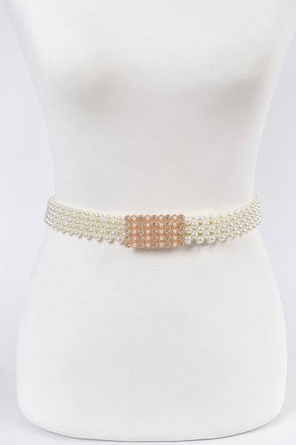 WOMEN'S BELT GRAMERCY Elastic Pearl New Collection BYMANYC ® New York