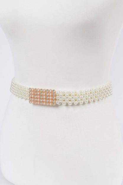 WOMEN'S BELT GRAMERCY Elastic Pearl New Collection BYMANYC ® New York