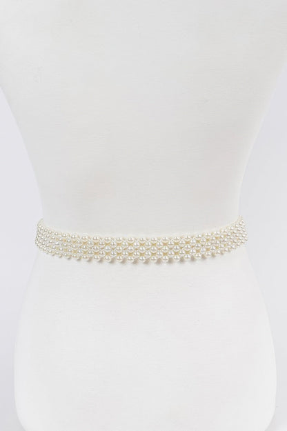 WOMEN'S BELT GRAMERCY Elastic Pearl New Collection BYMANYC ® New York
