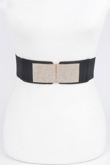 WOMEN'S BELT HUDSON Rhinestone Metal Buckle BYMANYC ® New York
