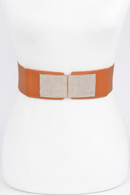 WOMEN'S BELT HUDSON Rhinestone Metal Buckle BYMANYC ® New York