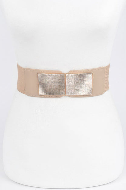 WOMEN'S BELT HUDSON Rhinestone Metal Buckle BYMANYC ® New York